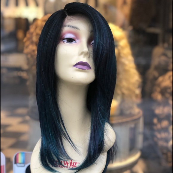 Lacefront Royal Dark Blue wig Lacefront wig main image 7